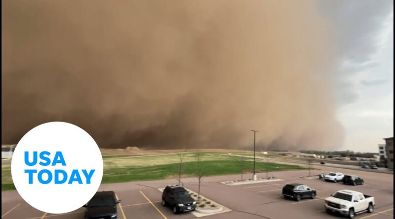 Dust storm envelops Sioux Falls, South Dakota with 90mph winds | USA TODAY