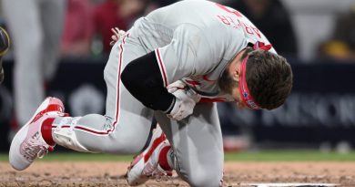 phillies-star-bryce-harper-sustains-broken-left-thumb-after-being-hit-on-hand-by-pitch-–-usa-today