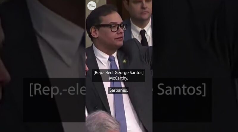 George Santos nearly misses call for speaker vote | USA TODAY #Shorts