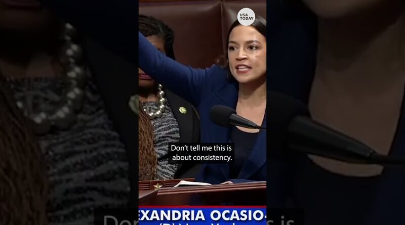 AOC defends Rep. Ilhan Omar before House vote to oust her from committee | USA TODAY #Shorts
